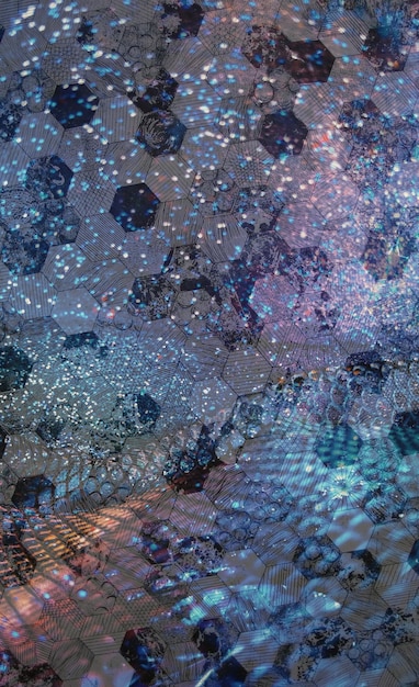 Presentación de patrón de fondo abstracto ilustración de portada textura geométrica con chispas y fuegos artificiales vista de cerca