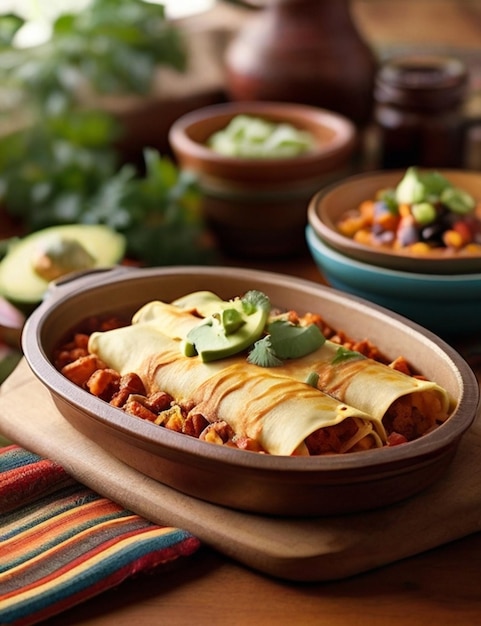 Presentación de la receta de las enchiladas auténticas