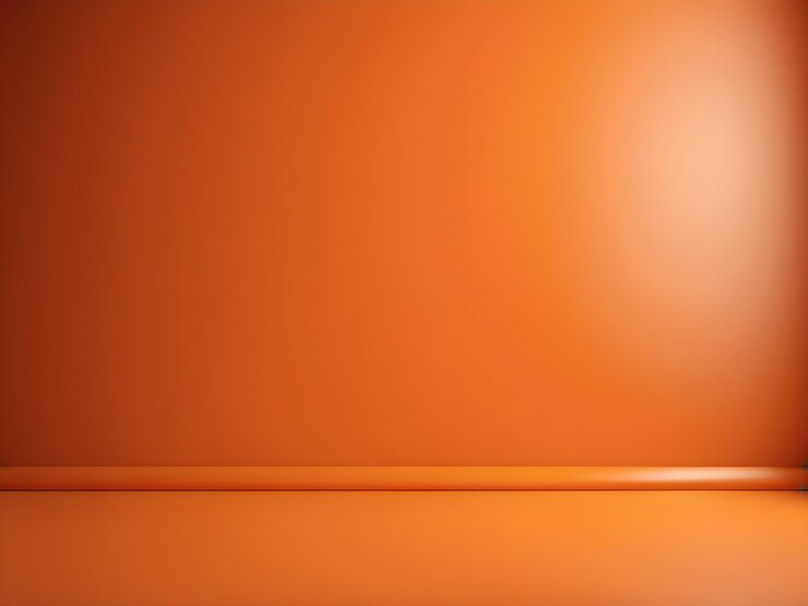 Presentación de la sala vacía Renderización del fondo naranja