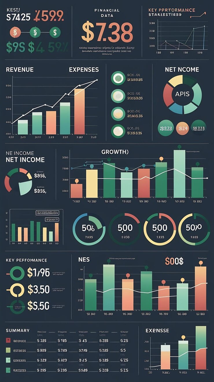 Foto presentar los datos financieros de una manera clara y concisa que proporcione información valiosa para los inversores