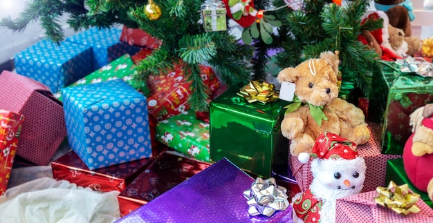 Presente de caixa de presente e decoração de natal