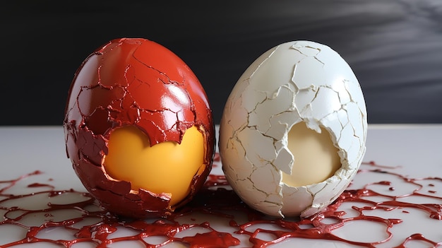 Presentes de Dia dos Namorados feitos de ovos e cascas de ovos para aquele presente caro deste ano Generative Ai