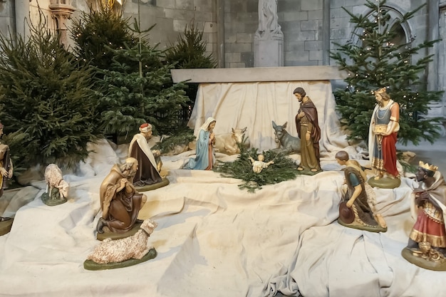 Presépio de Natal com o bebê Jesus Creche