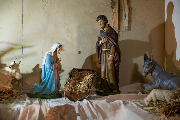 Presépio de Natal sem o bebê Jesus Creche