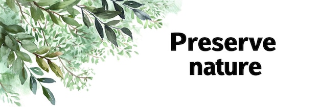 preservación de la naturaleza inscripción en un fondo de plantas