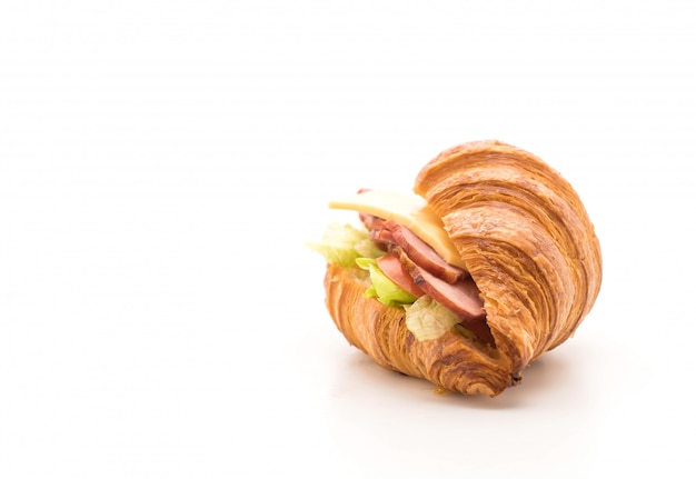 presunto de sanduíche de croissant