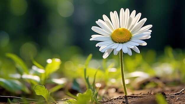 Pretty daisy profundidade de campo raso