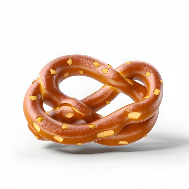 Foto pretzel aislado sobre fondo blanco 3d rendering 3d ilustración