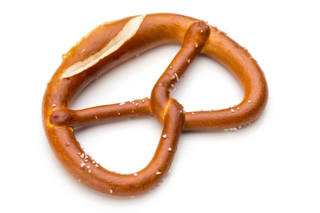 Pretzel contra superfície branca