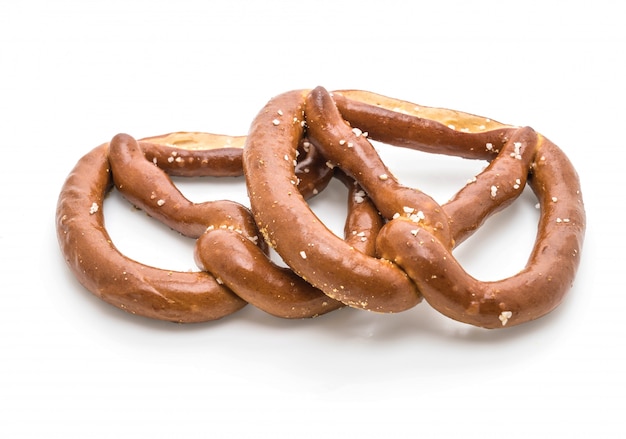 Pretzel em fundo branco