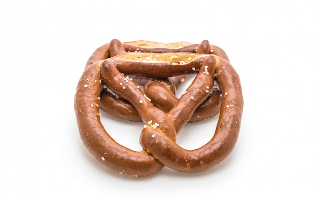 pretzel em fundo branco