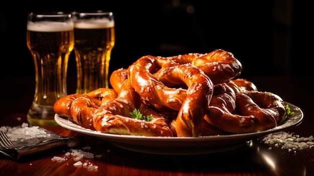 Foto pretzel de la fiesta de la cerveza de octubre