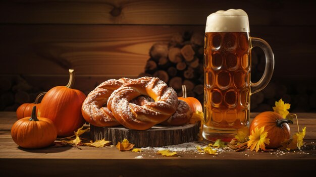 Foto pretzel de la fiesta de la cerveza de octubre