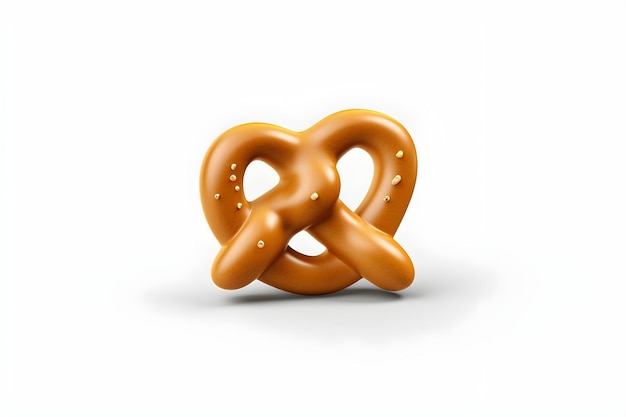 Foto un pretzel con la letra m en él