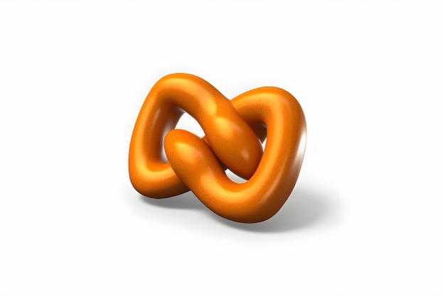 Un pretzel marrón con la palabra pretzels