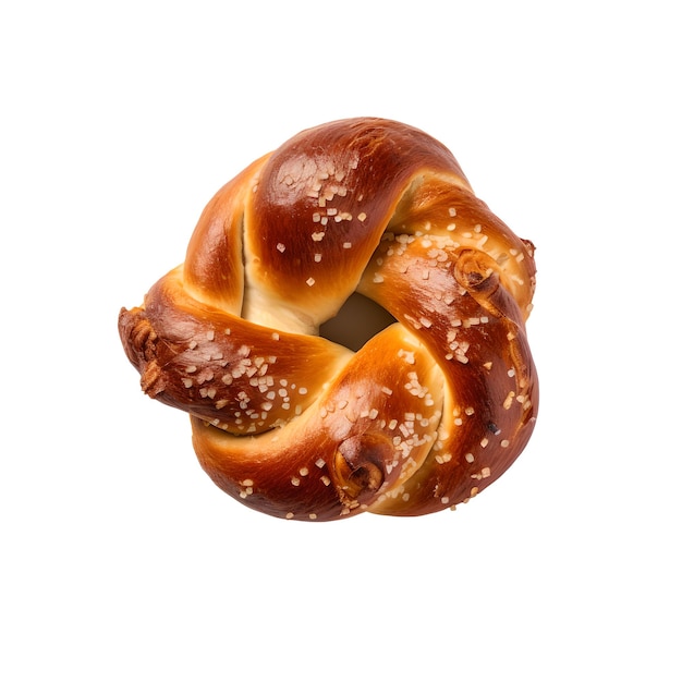 Un pretzel con semillas de sésamo