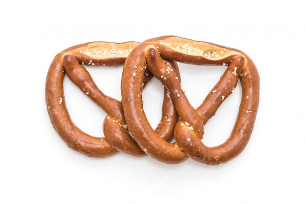 pretzel sobre fondo blanco