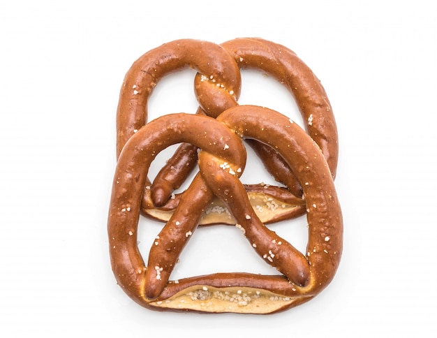 pretzel sobre fondo blanco