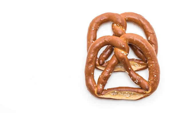 pretzel sobre fondo blanco