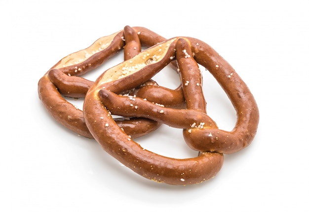 pretzel sobre fondo blanco