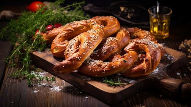 Pretzels blandos tradicionales