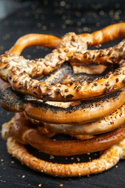 Pretzels macios caseiros preparados frescos