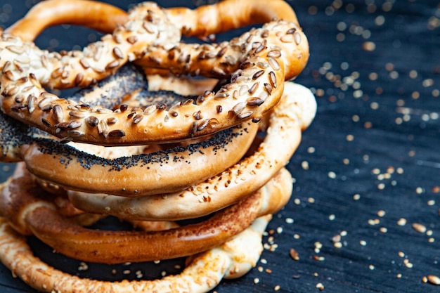 Pretzels suaves hechos en casa recién preparados