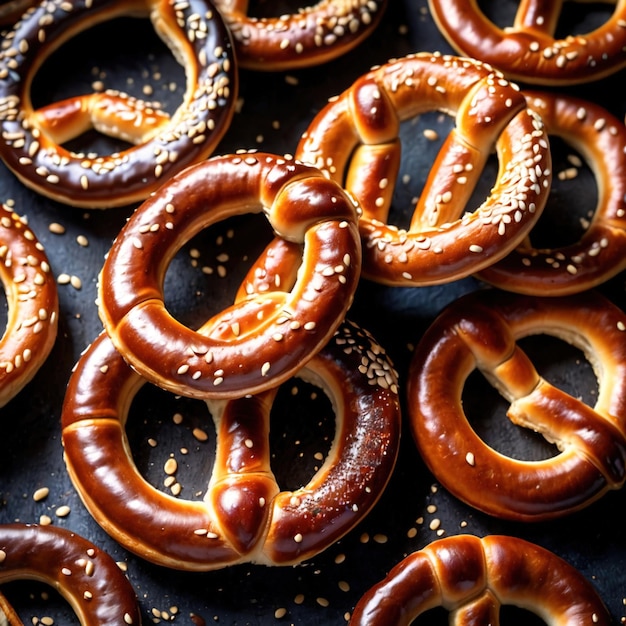 Pretzels traditioneller gebackener Brotsnack mit verdrehter Form