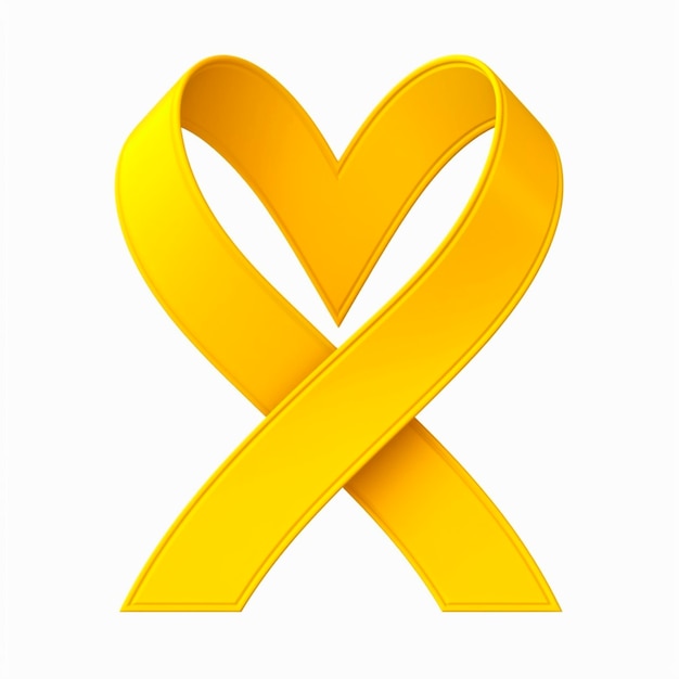 Prevención del suicidio con cinta de corazón amarillo.