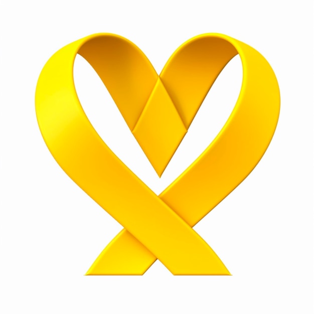 Foto prevención del suicidio con cinta de corazón amarillo.