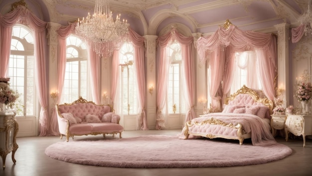 Prevendo o esplendor real O quarto dos sonhos de uma princesa