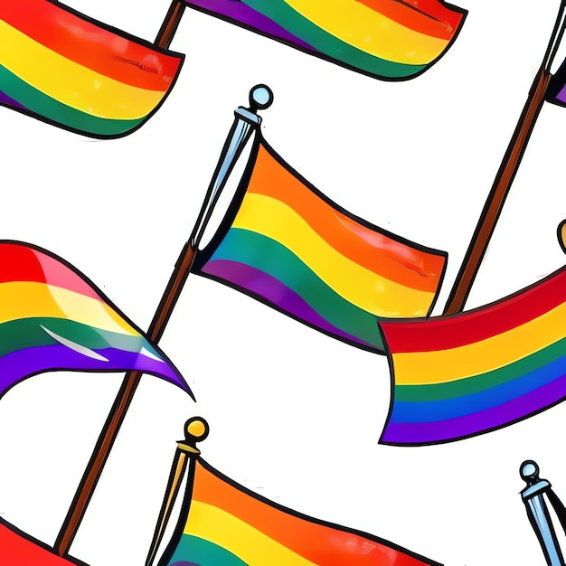 Pride-Flagge Regenbogenfarben der LGBTQ-Gemeinschaft