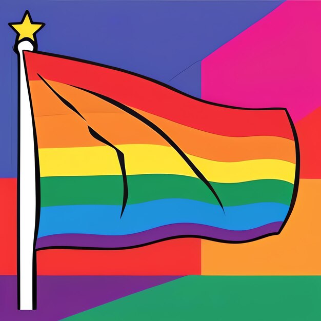 Pride-Flagge Regenbogenfarben LGBT-Rechte