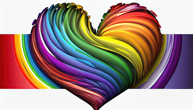 Pride Heart Pride Monat und Tag Liebe erobert alles