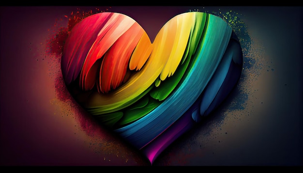 Pride Heart Pride Monat und Tag Liebe erobert alles