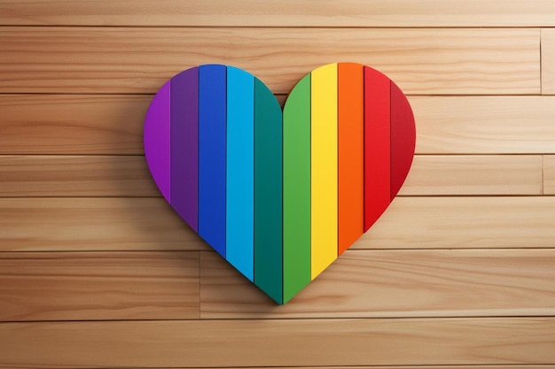 Pride-Monat mit einem Regenbogen-Liebeszeichen