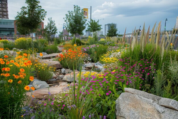 La primavera se despierta en la ciudad Cómo los jardines de lluvia urbanos ofrecen belleza y beneficios ambientales