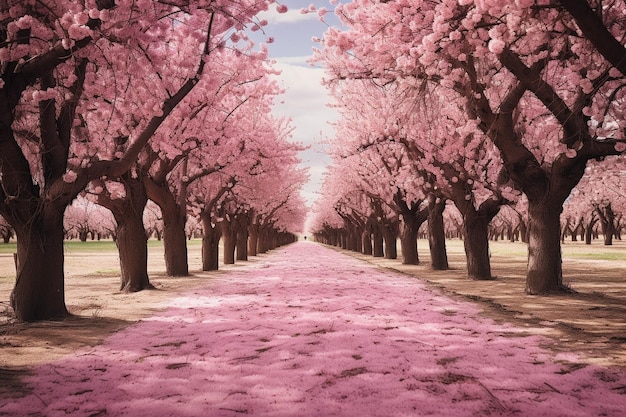 Foto la primavera con las flores de cerezo