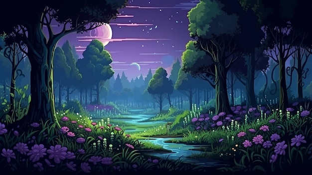 Página 7  Floresta Anime Noite Imagens – Download Grátis no Freepik