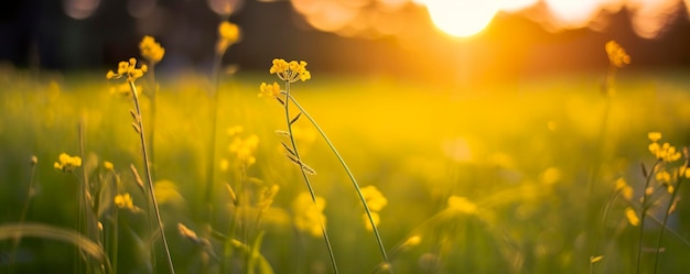 Primavera tranquila verão closeup e fundo desfocado da floresta Generative AI