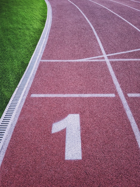 Primeira pista de corrida no estádio