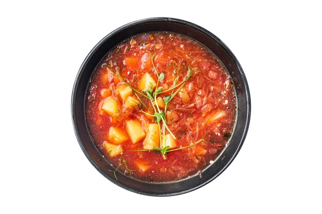 primeiro prato legumes tomate sopa borscht carne carne de porco carne frango caldo vermelho beterraba refeição fresca