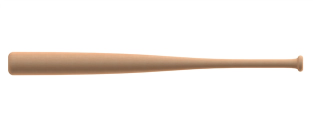 Primer del bate de béisbol de madera de la cereza aislado en el fondo blanco