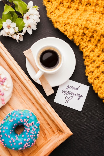 Foto primer café para el desayuno