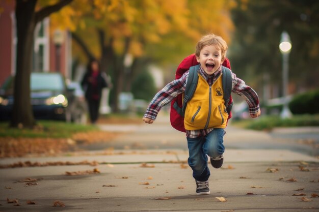 El primer día de colegio de un niño IA generativa