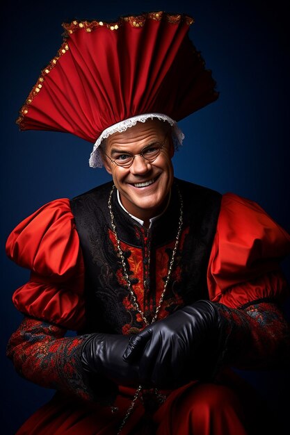 El primer ministro Rutte como Sinterklaas y Geert Wilders como Pete Negro