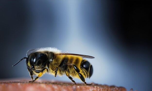 primer plano de una abeja