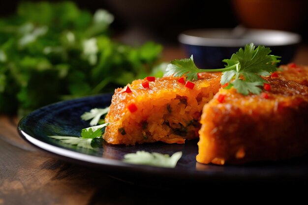 Primer plano de un Acaraje recién frito, una deliciosa delicia de comida callejera brasileña