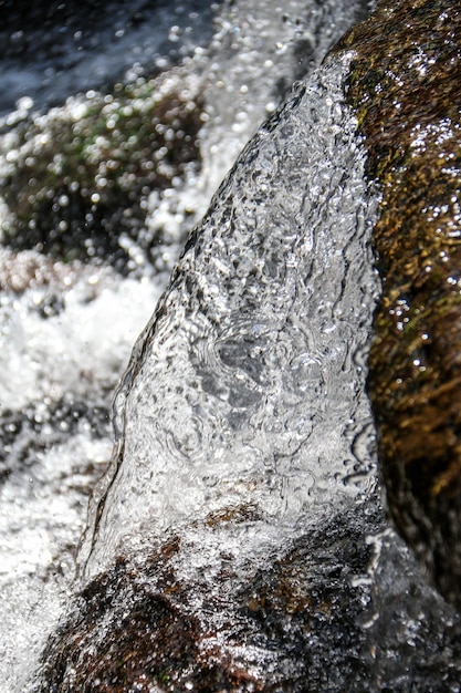 Foto primer plano de agua congelada