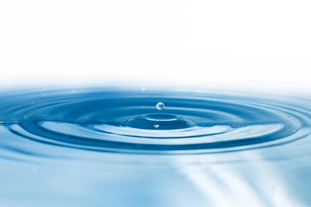 Primer plano del agua contra un fondo blanco